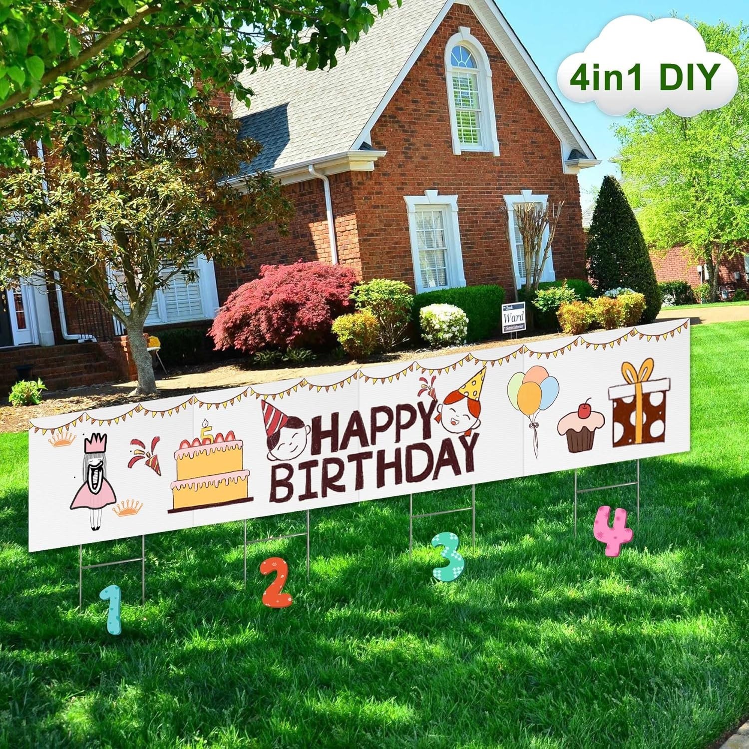 Versatile 2-Pack White Yard Signs – 18×12 Inches for DIY Decor & Announcements