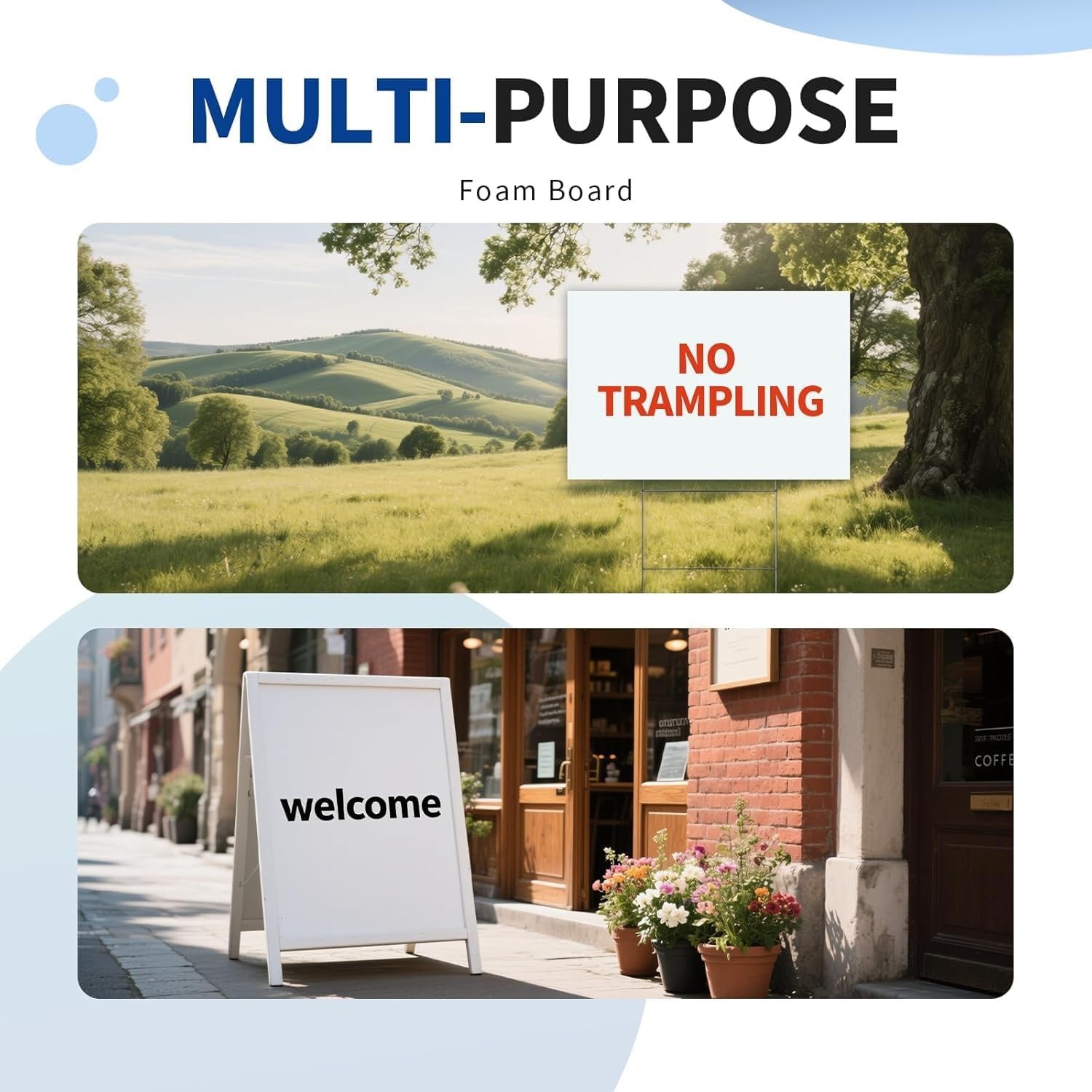 20 Pack Blank Yard Signs – 18×24 Weatherproof for Custom Events & Promotions