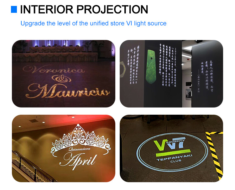 110W Embedded Custom Insert Gobo Logo Projector Lamp Indoor Home Store AD Signs