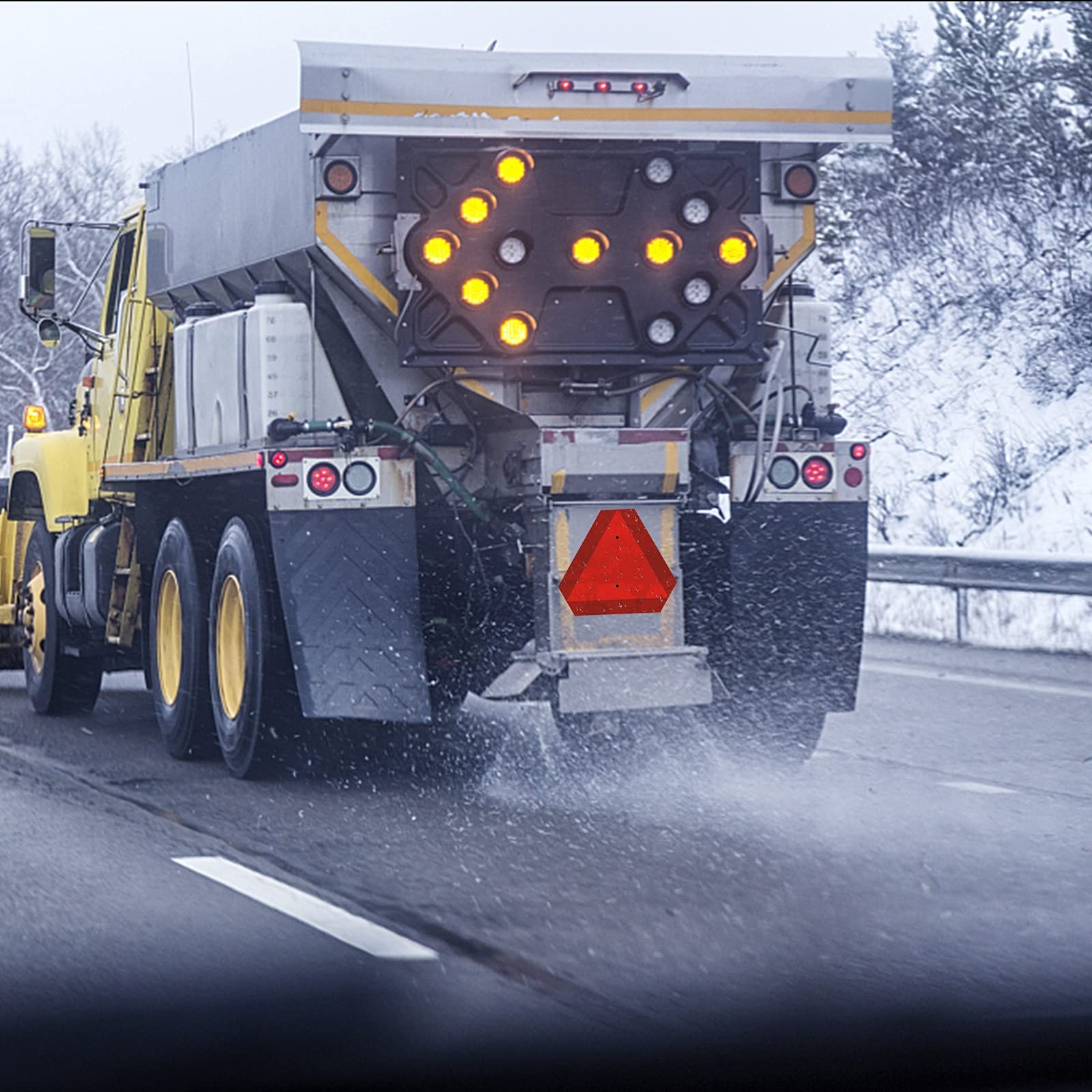 Ayifan SMV Sign Triangle 3 Pack Plastic Reflective