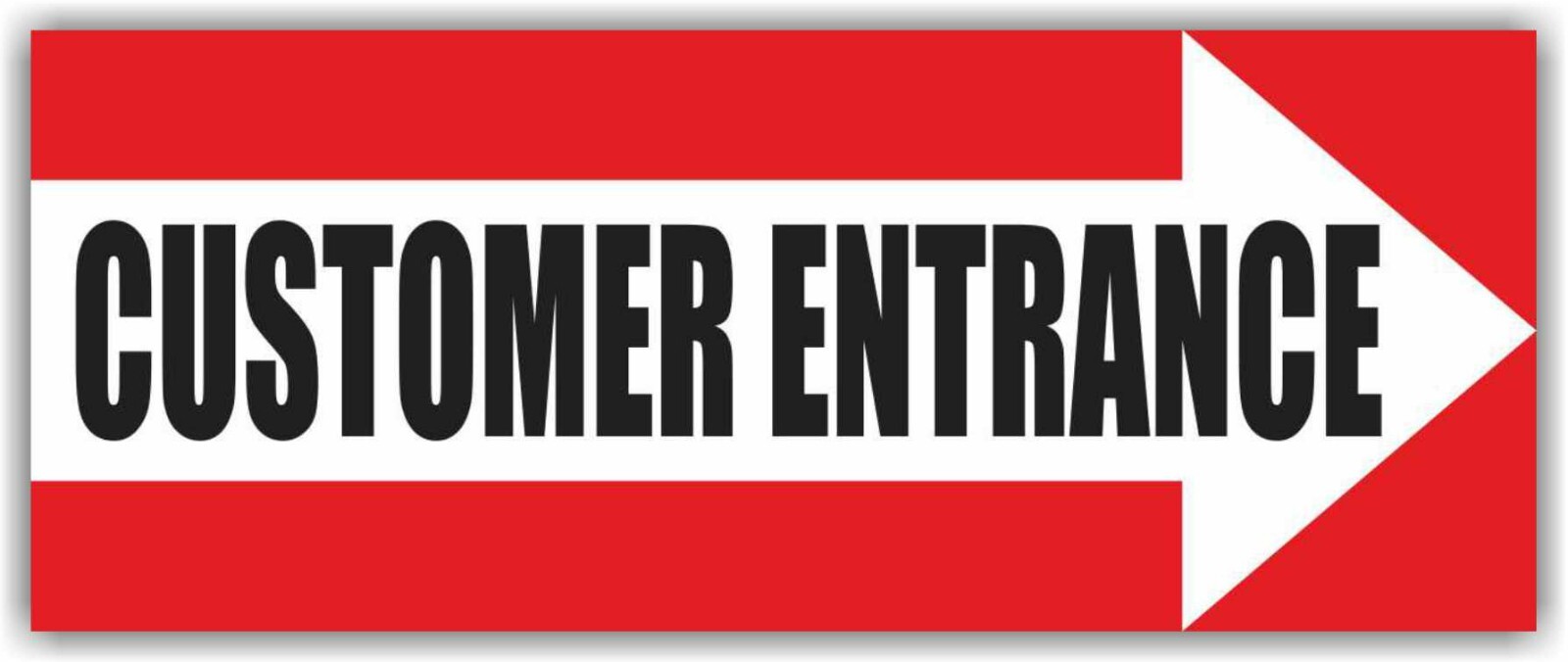 CUSTOMER ENTRANCE Advertising Banner Vinyl Mesh Sign customer employee store