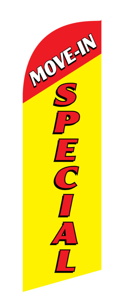 Move In Special 30″ x 78″ JR Real Estate Junior Swooper Flag Only 6.5 Ft
