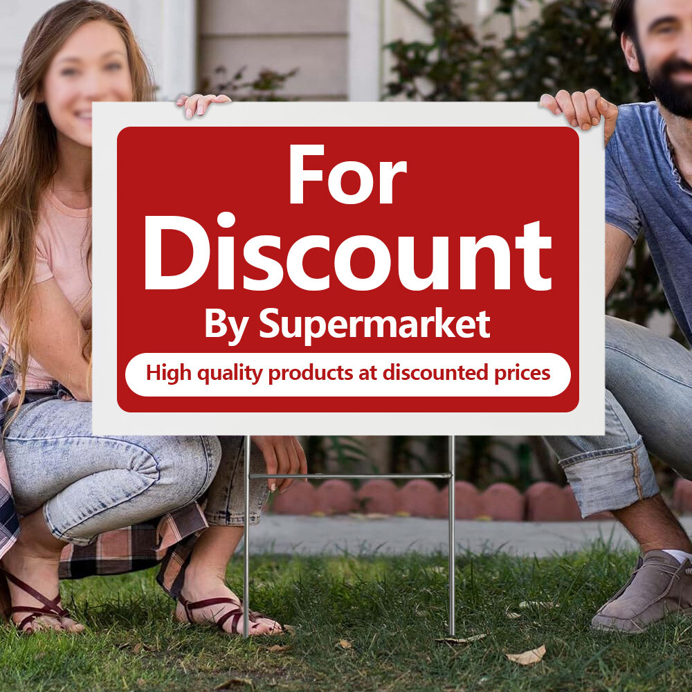 18×24 17×12 Yard Signs Personalized Blank Corrugated Lawn Sign Large With Stakes