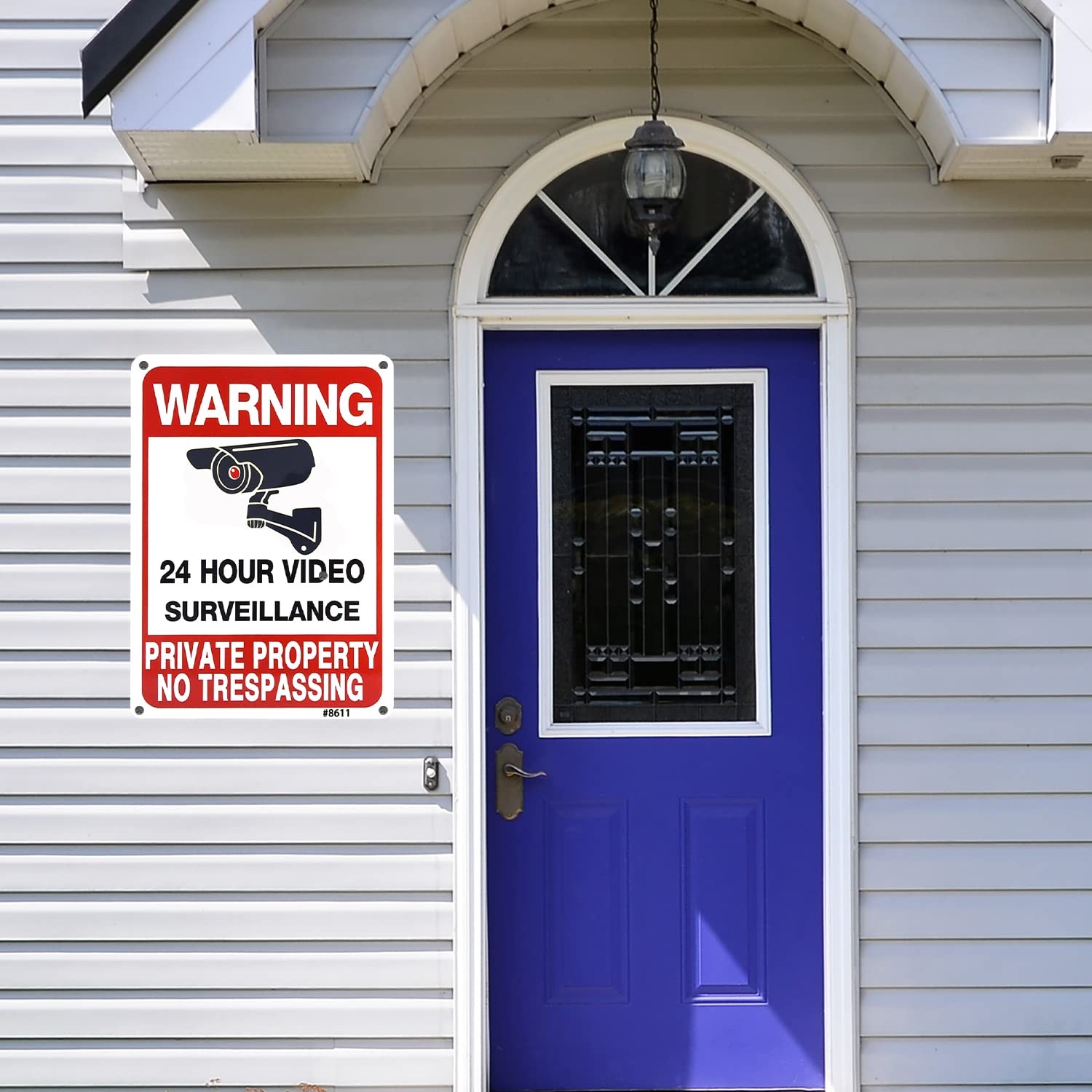 4Pack No Trespassing Signs Private Property, 10×7 Inch Heavy Duty RustFree Al…