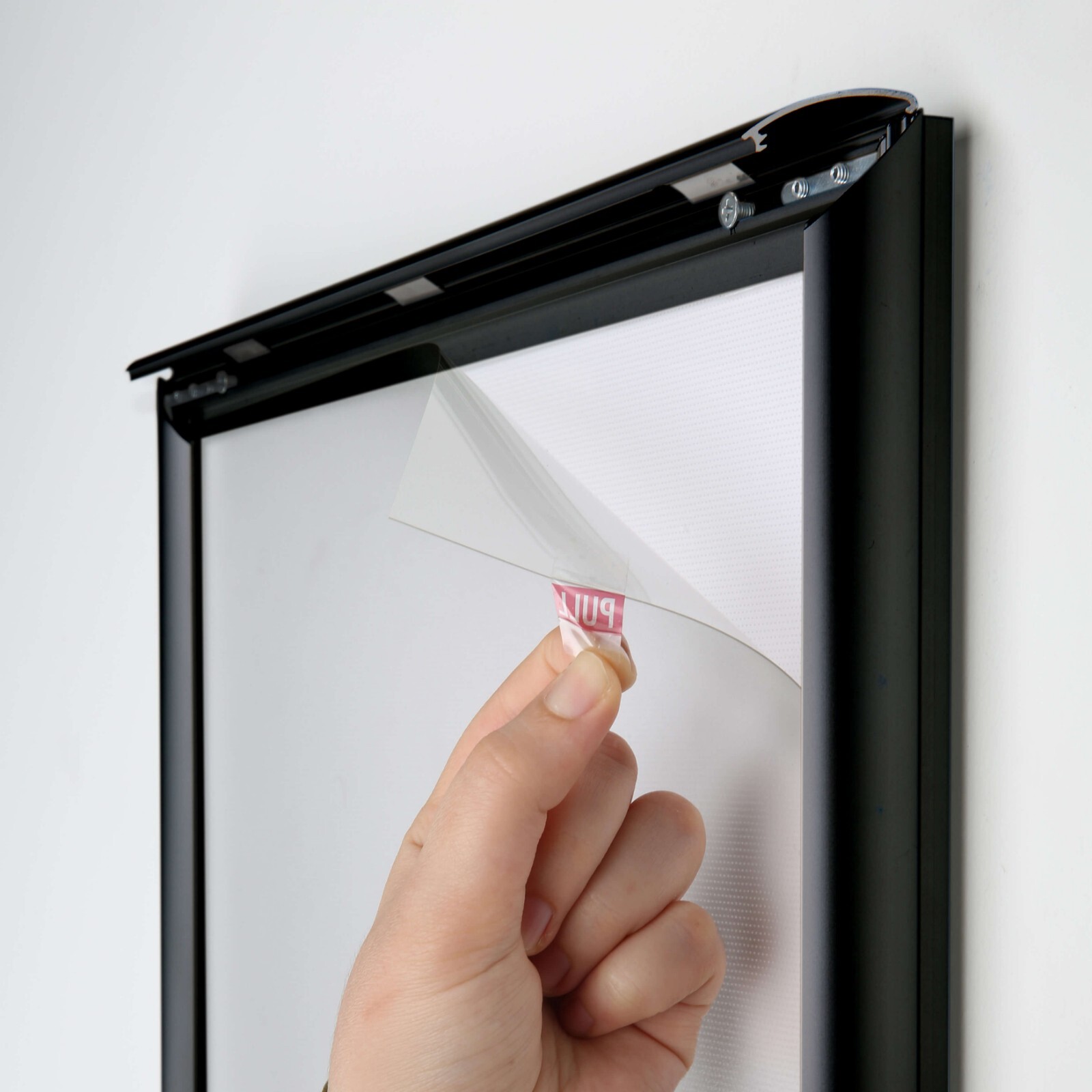 LEDbox LED Backlit Poster Frame, Black, Aluminum, Photo, Picture, Sign Holder