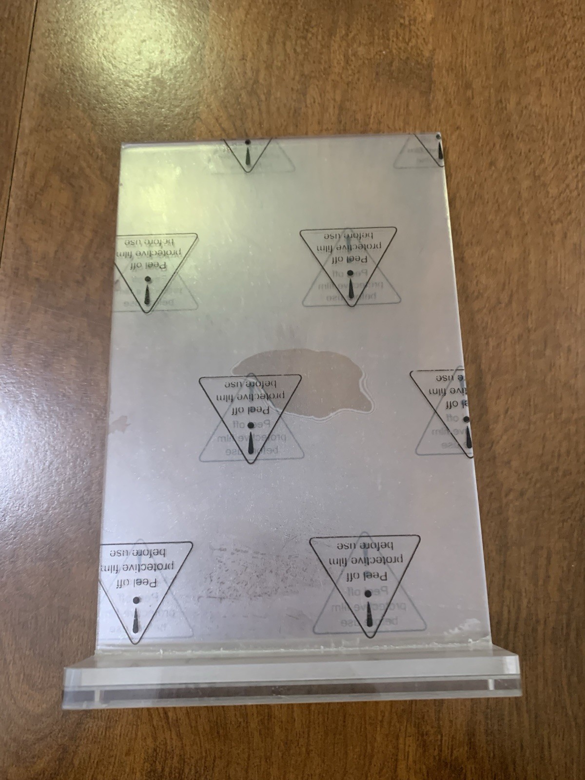 Set of 3 Clear Acrylic 4×6 Sign Holders – Vertical T-Shape Tabletop Frames NEW
