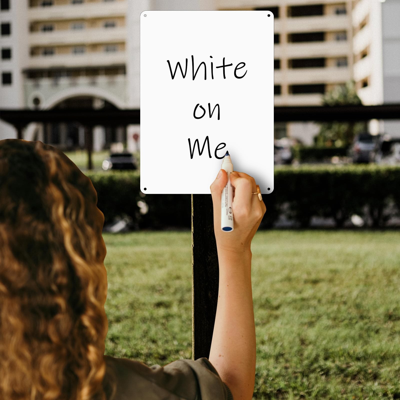 Blank Metal Signs- 5 Pack, 10×7 inches White Blank Sign, Heavy Duty Aluminum …