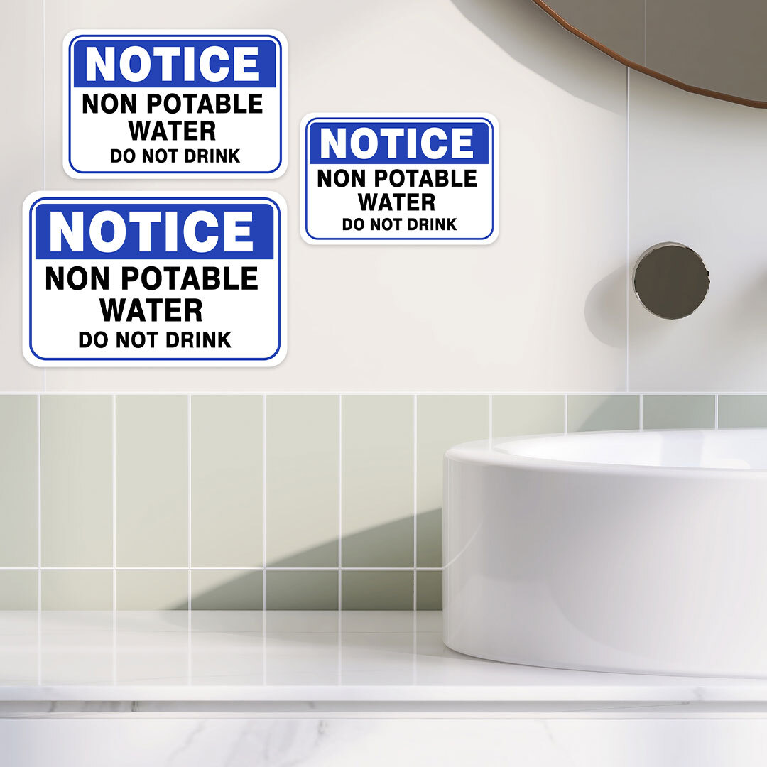 Classic Framed Plus Notice Non Potable Water Do Not Drink Door or Wall Sign |