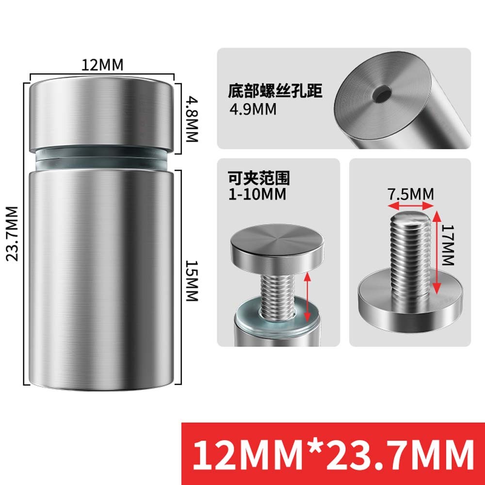 201 Stainless Steels Sign Supports Wall Mount Advertising Screw Standoff Fixings