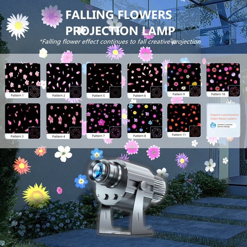 40W-600W Customize Falling Flower Gobo Projector Lamp with Dynamic Pattern