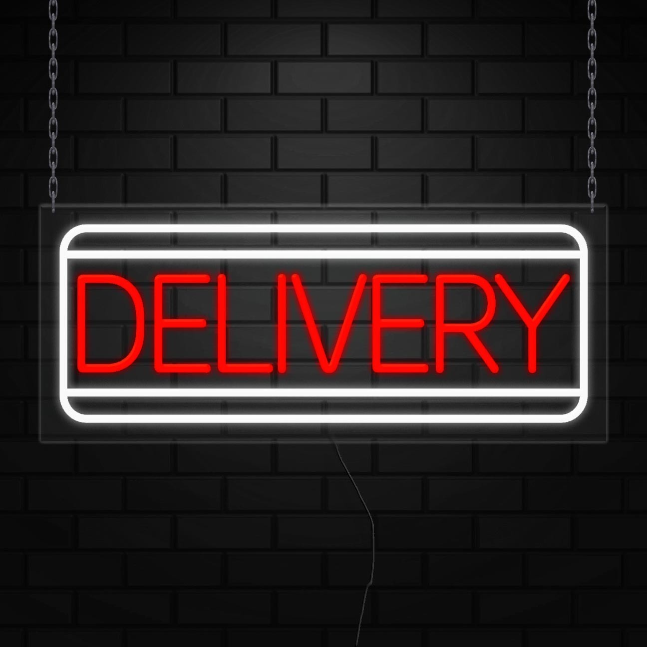 Delivery Neon Sign for Retail Displays | LED Flex Neon | 32″W x 13″H x 1″D