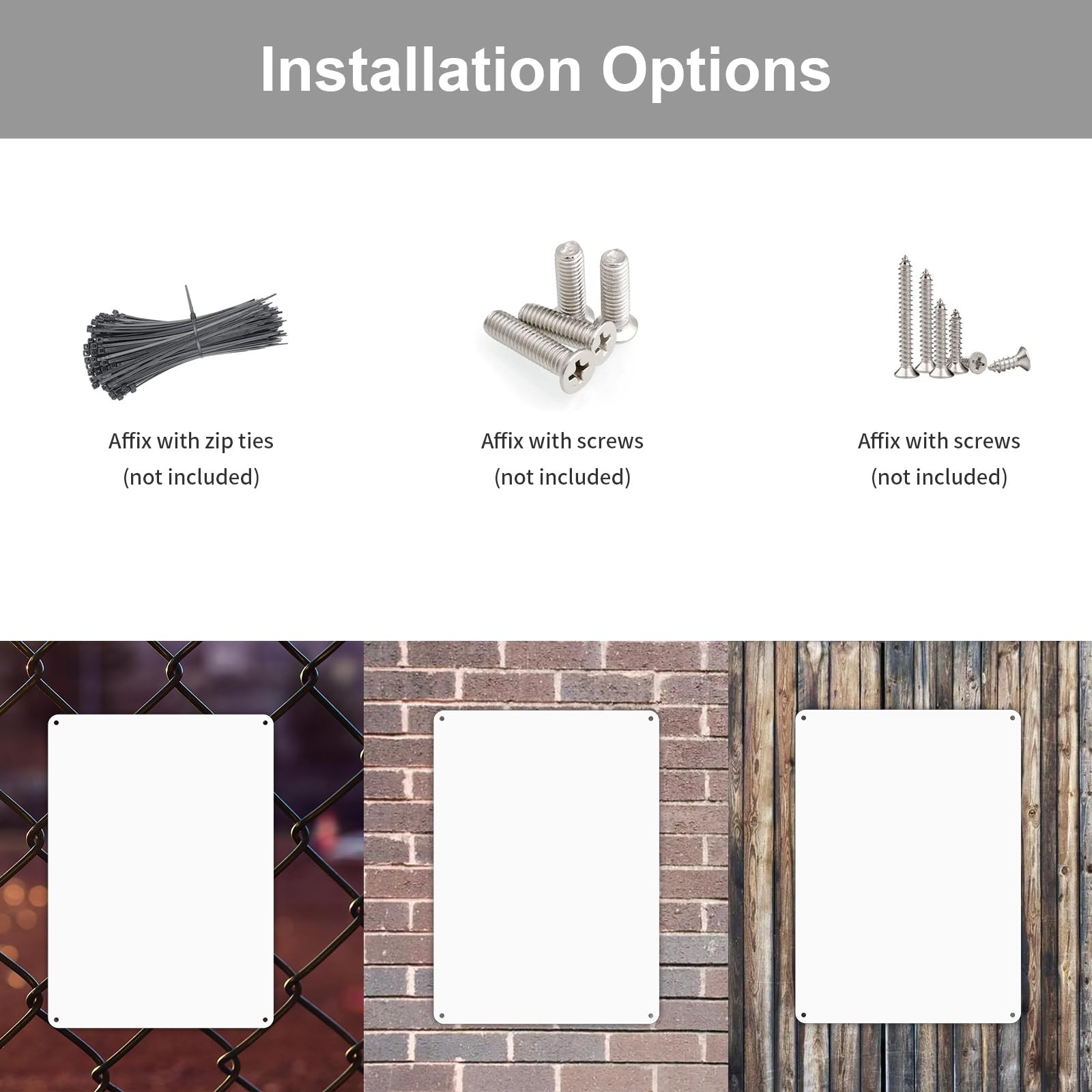 Blank Metal Signs- 5 Pack, 10×7 inches White Blank Sign, Heavy Duty Aluminum …