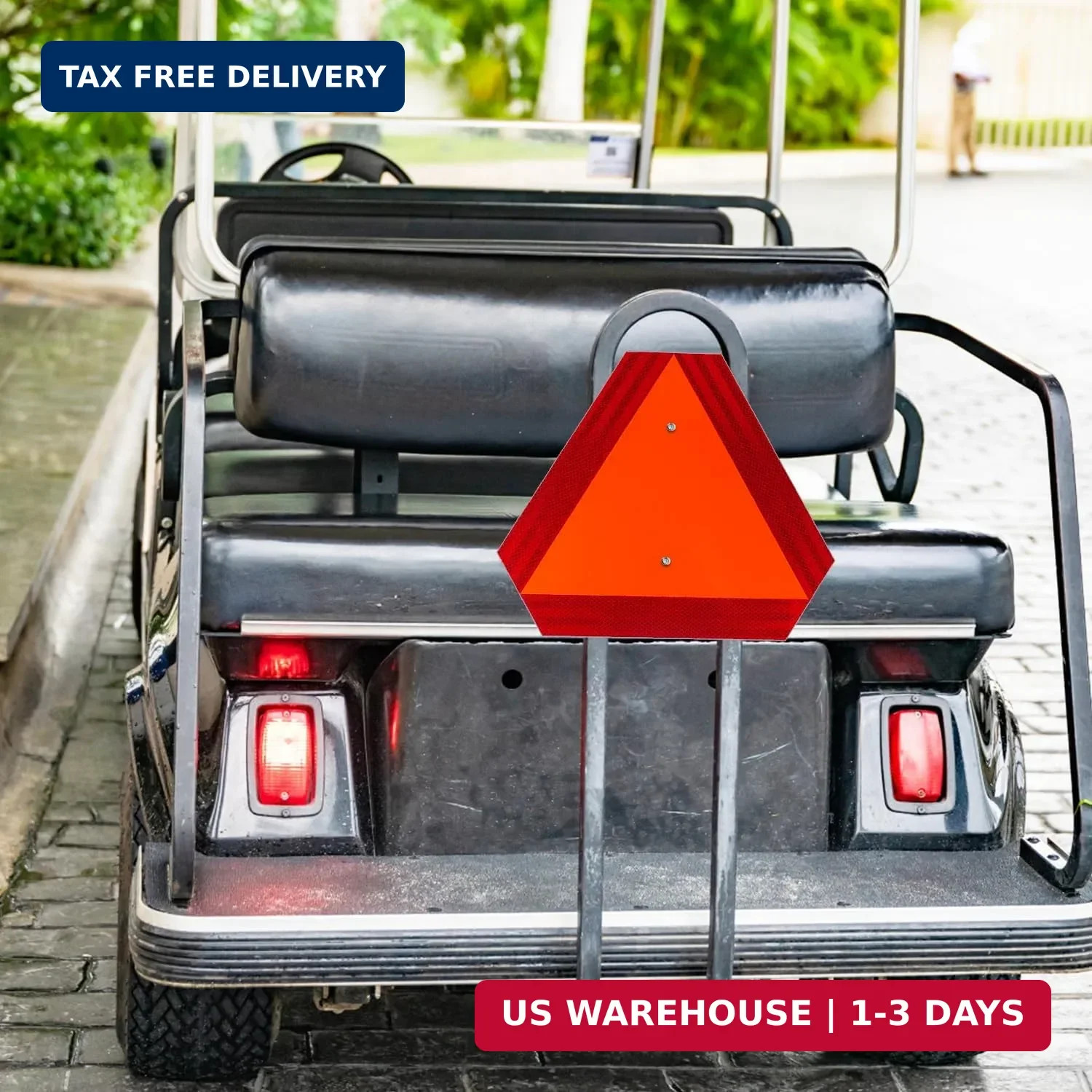 T&R Metal Slow Moving Vehicle Sign, Safety Triangle Sign – 2 Pack – 14 x16 Inche