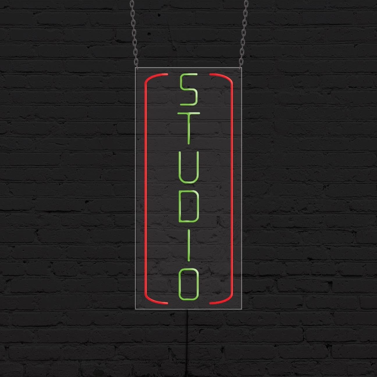 Studio Sign for Business Displays | LED Flex Neon | 13″W x 32″H x 1″D