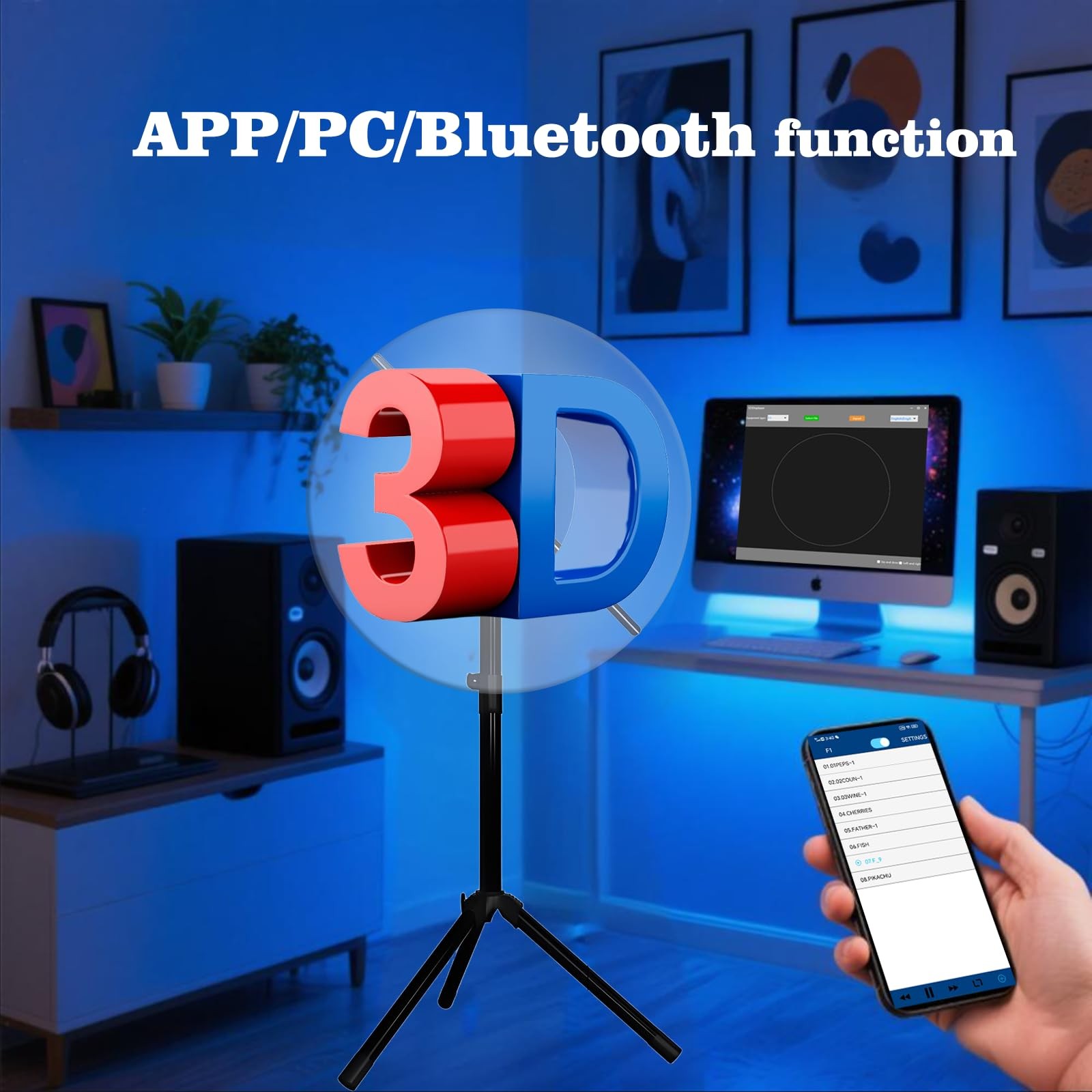3D Holographic Fan Projector | 234 HD LED Display | Bluetooth Wifi Compatible