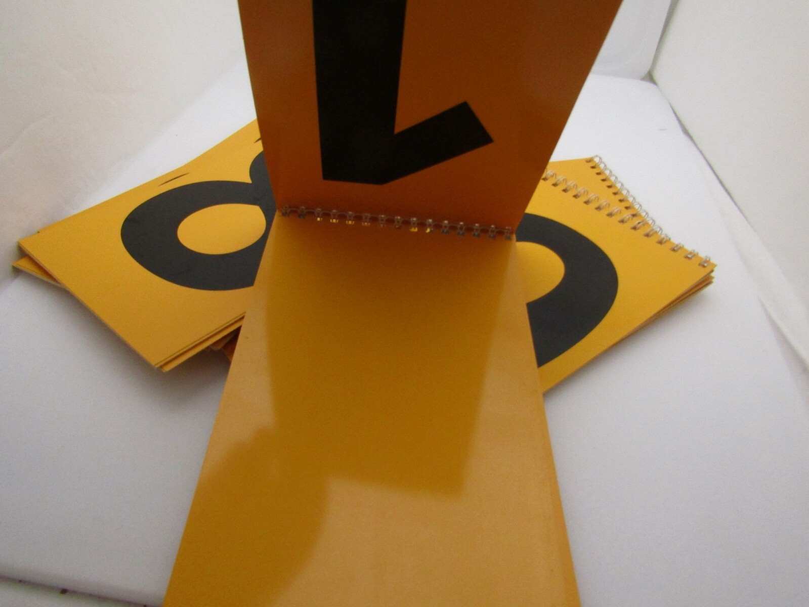 12 Yellow Retail Signage Spiral Black Number Pads Pricing Display + Bonus