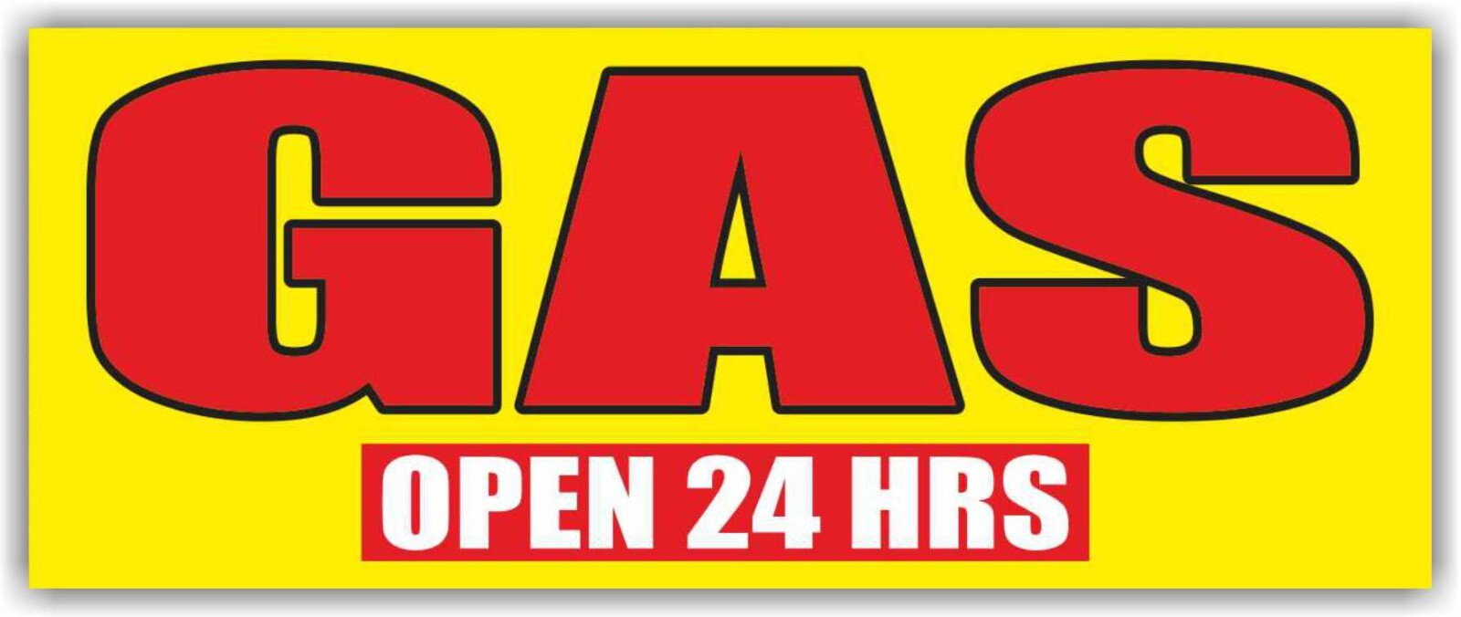 GAS OPEN 24 HRS Advertising Banner Vinyl Sign Ethanol Gas Station Oil Diesel Car