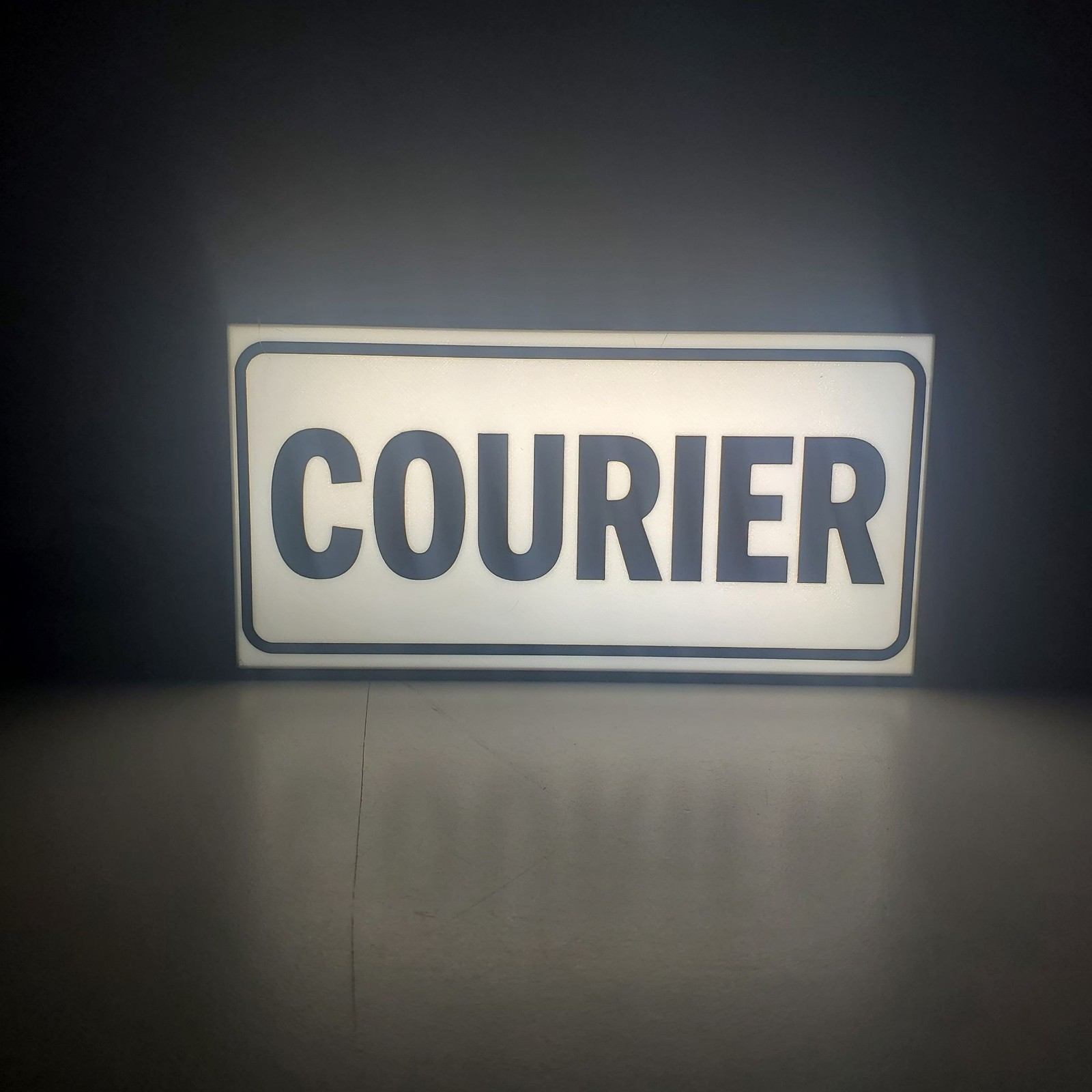 LED Courier Sign for Van & Car Dashboard – 5V USB Powered Lighted Delivery Sign,