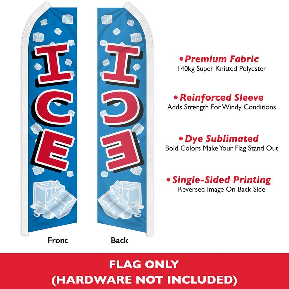 Ice Advertising Swooper Feather Flutter Flag Concessions Drinks