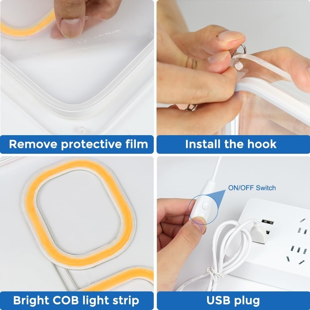 Durable USB-Powered 16×9 LED Open Sign with ON/OFF Switch – Perfect for Outdoors
