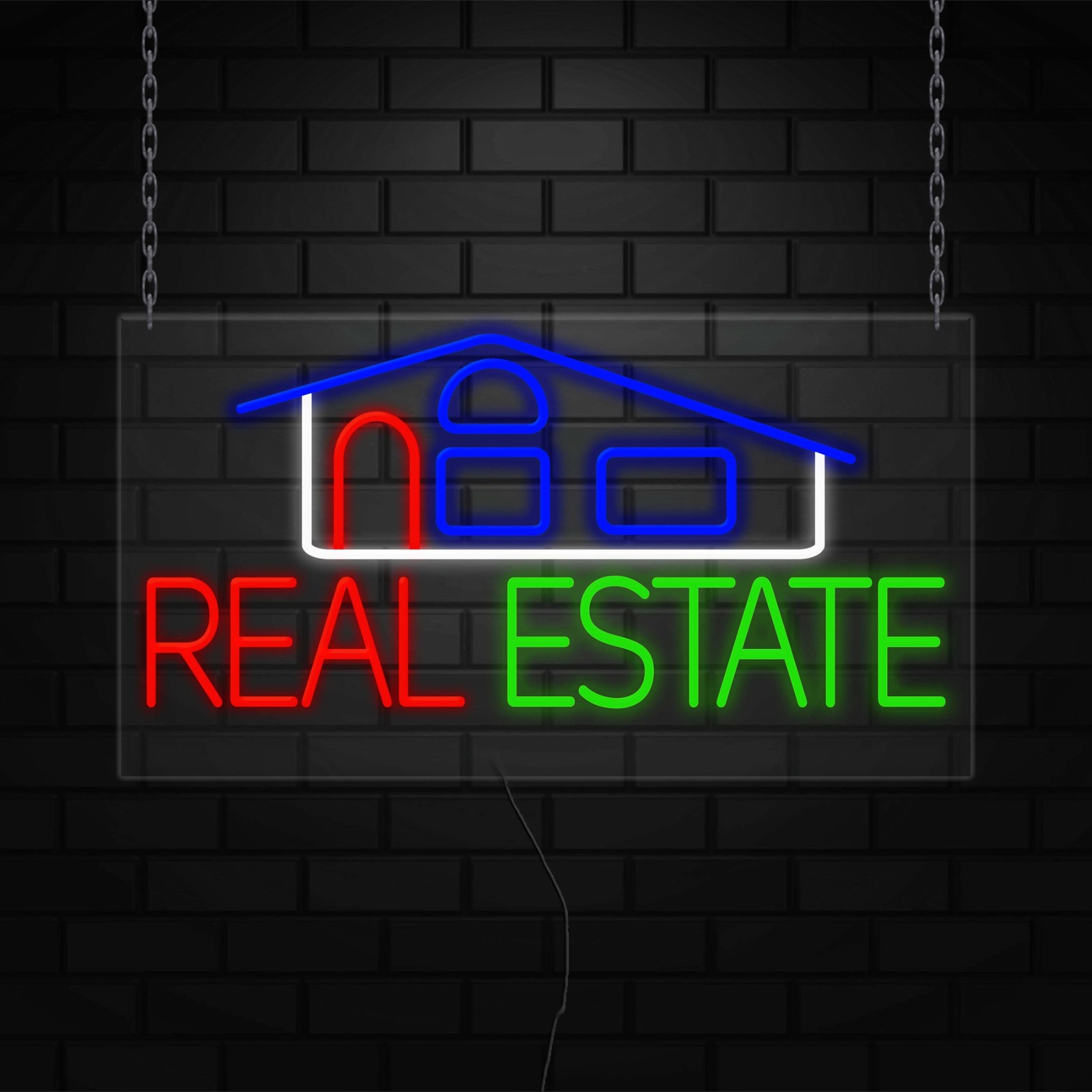 Real Estate Neon Sign for Retail Displays | LED Flex Neon | 32″W x 13″H x 1″D