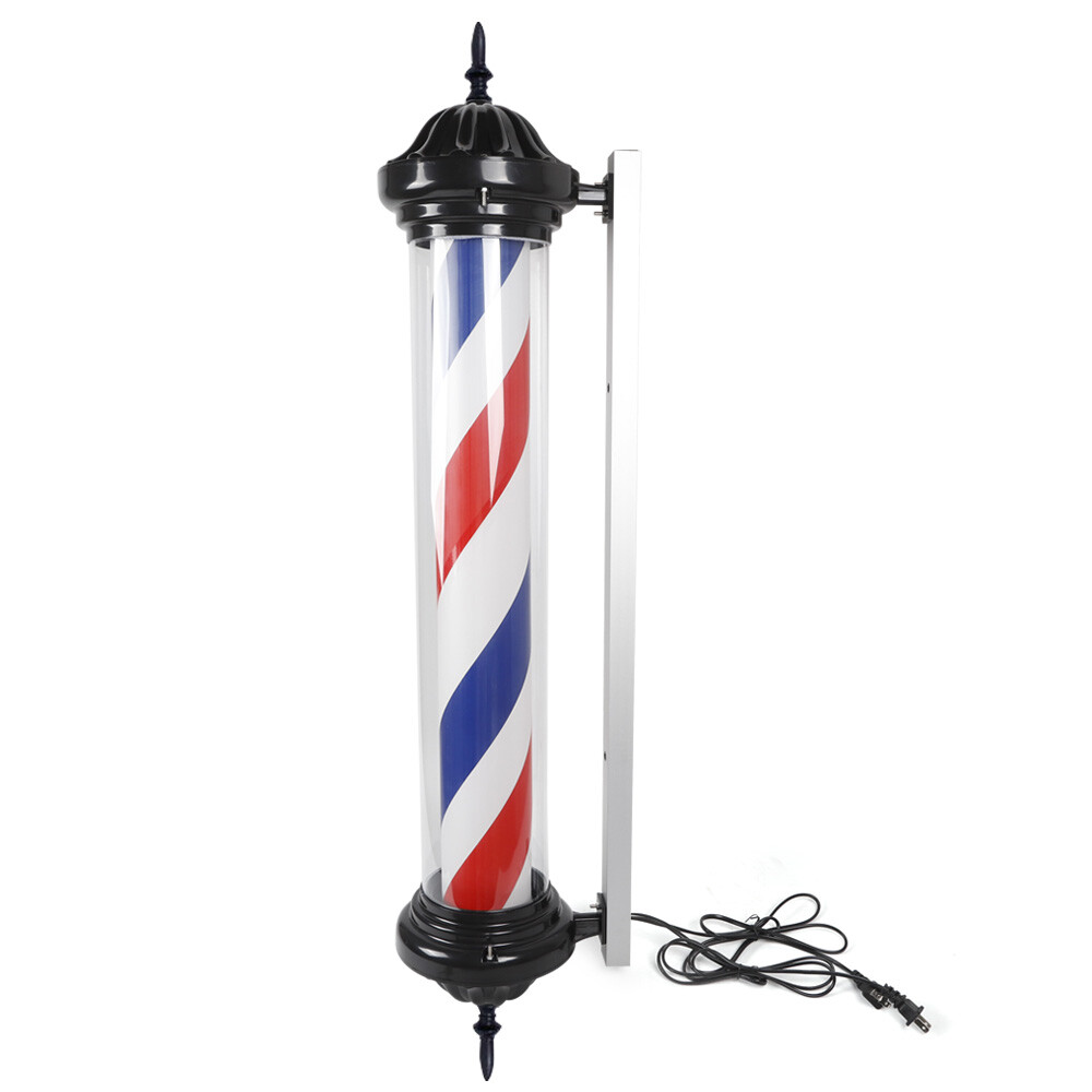 Barber Pole Light Barber Shop Rotating LED Sign Light Hair Salon Pole Light Lamp