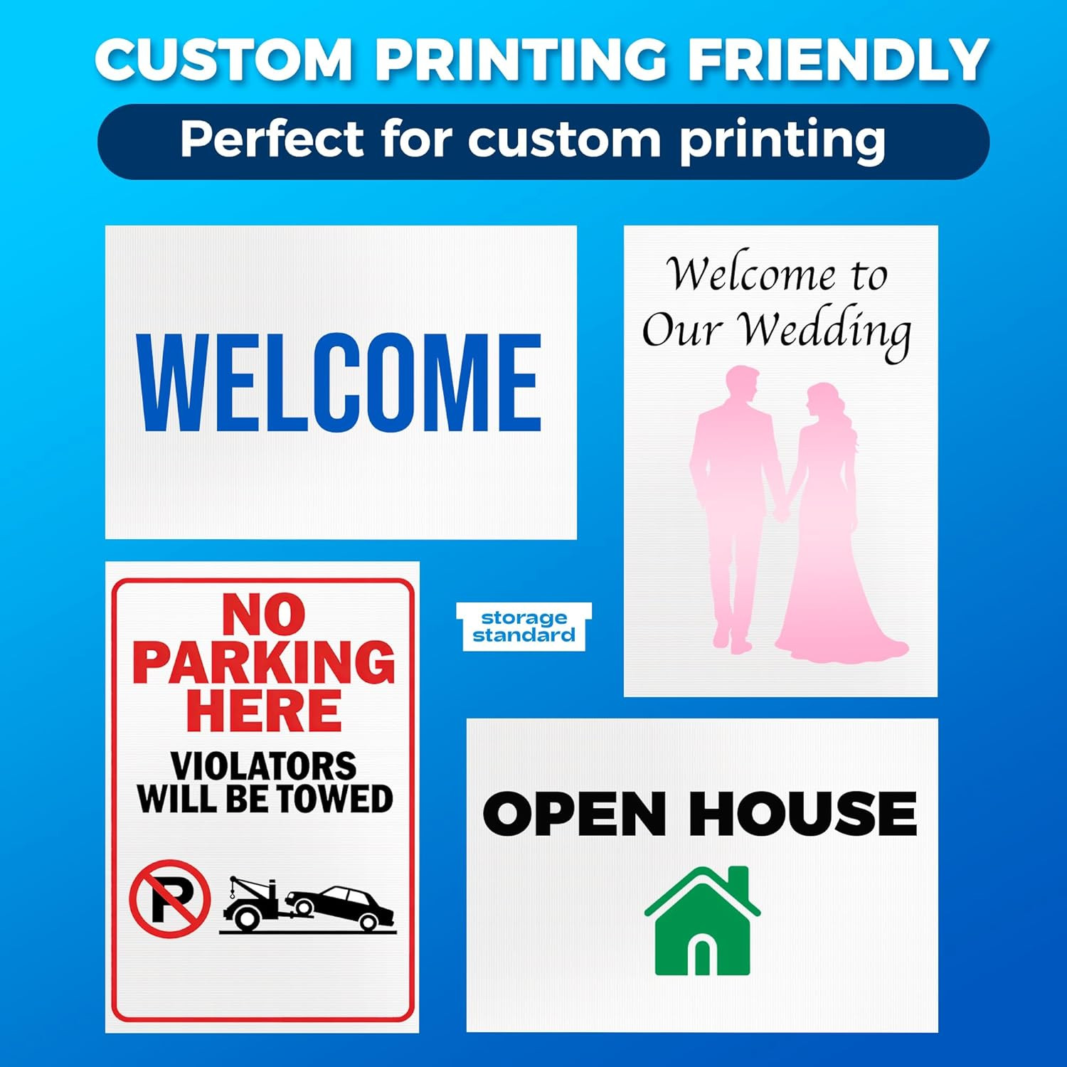 10-Pack Poster Board 24X36 Corrugated Plastic Sheets – 4Mm, Extra Large Waterpro