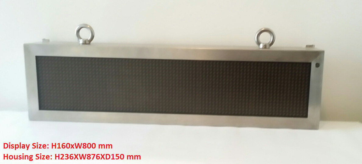 Outdoor High Intensity 2-Line Multi-Color LED Moving Sign. 34.5″ X 9.3″ X 5.9″