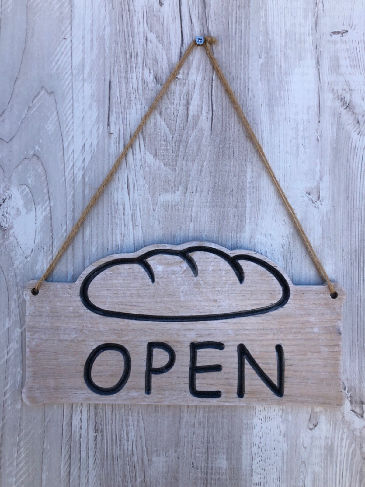 Open Closed double sided sign for bakeries, bread shops, grocery stores