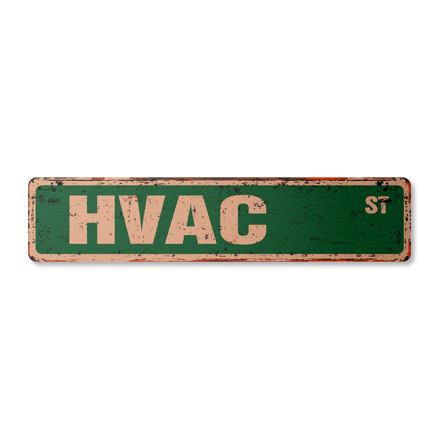 HVAC Vintage Street Sign Metal Plastic high voltage air conditioning ac