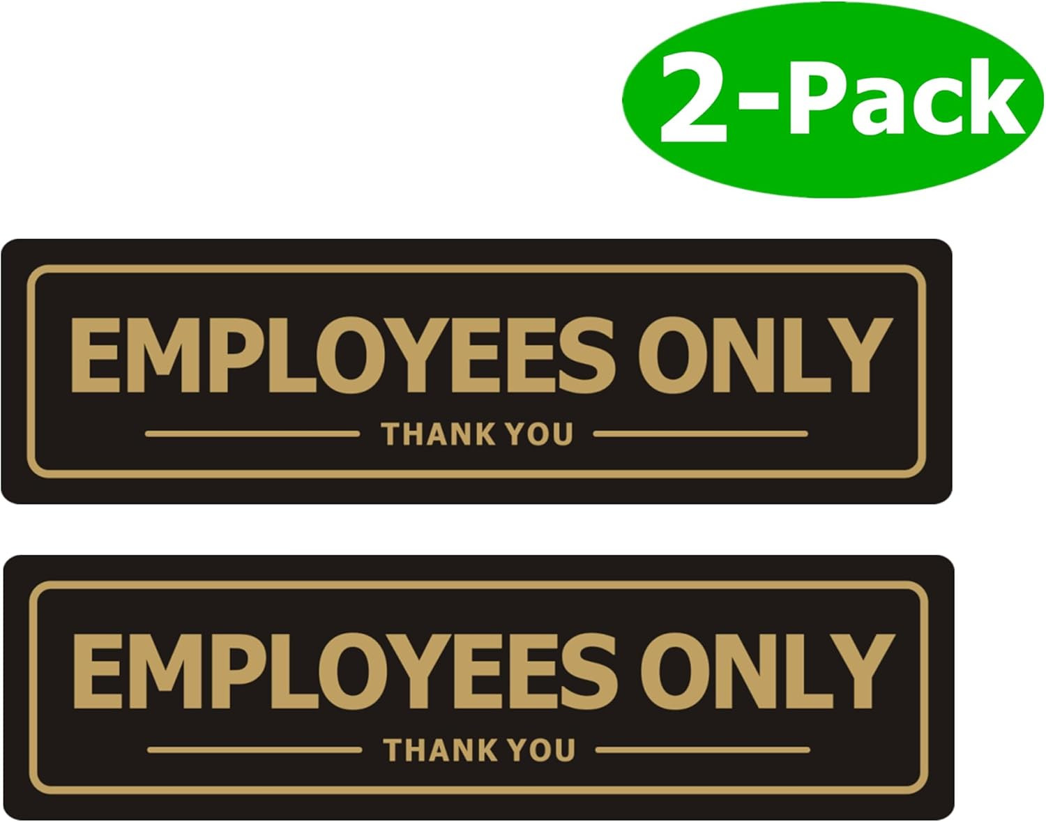 Employees Only Sign – 2 Pack Office Door Signs for Business Store Wall – Aluminu