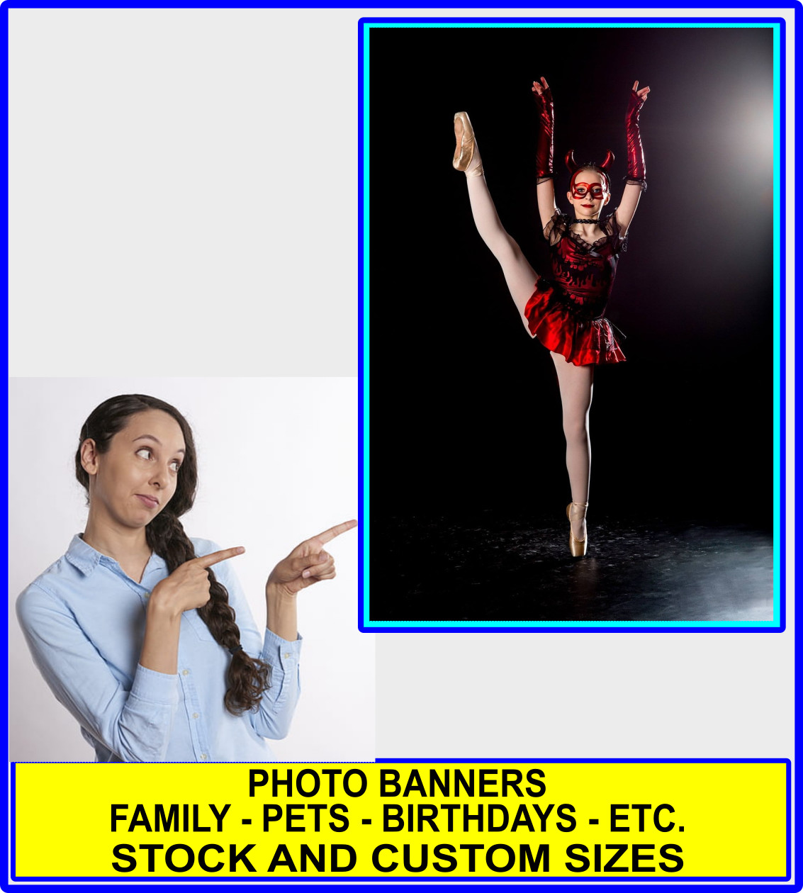 BIG PICTURE BANNERS – Your Favorite Pictures – Many Sizes-USA MADE-FAST DELIVERY