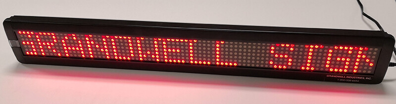 Programmable Tri-Color LED Sign with Remote 4″x26″, Electronic Message Display
