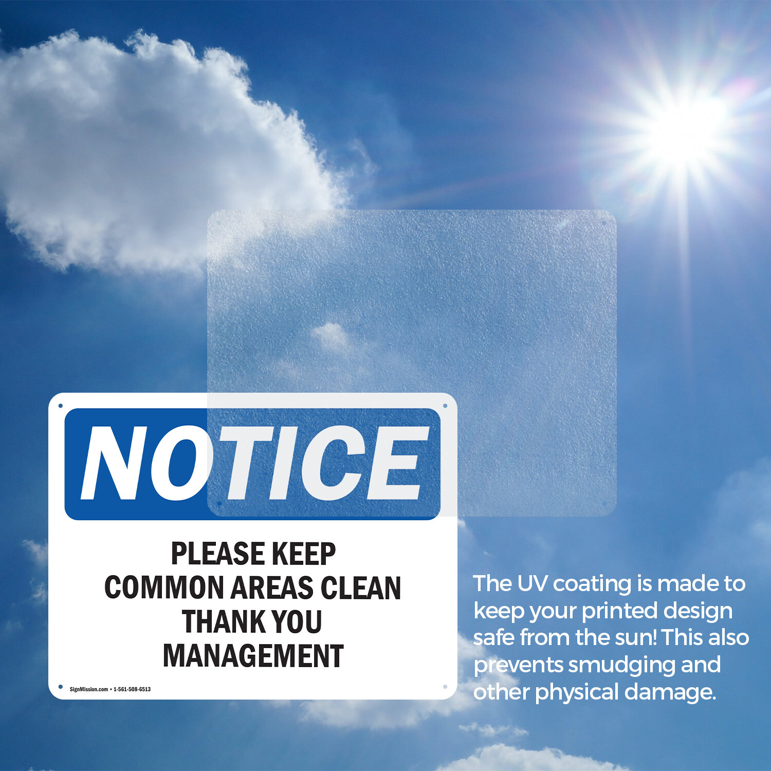 (2 Pack) Please Keep Common Areas Clear Thank You OSHA Notice Sign Decal Metal