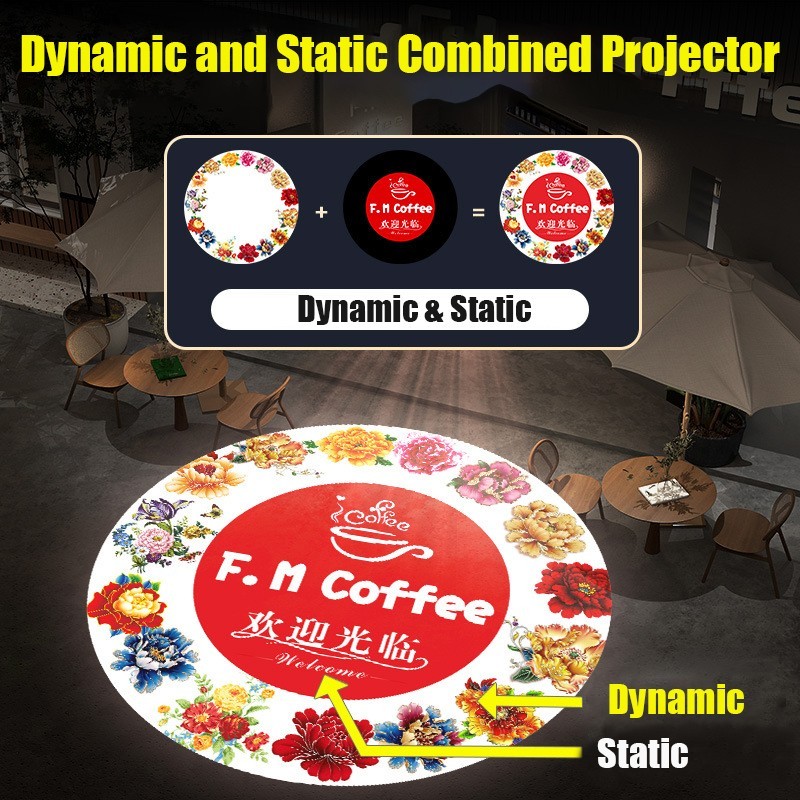 35W Rotataion + Static Gobo Projector Wateproof Custom Dynamic Projection Light
