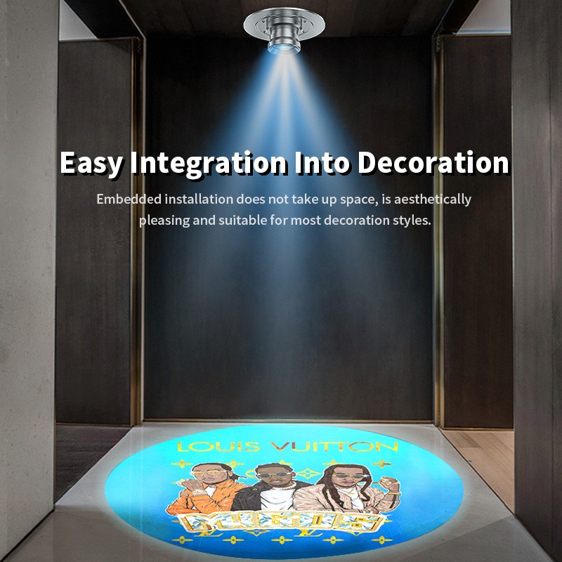 110W Embedded Custom Insert Gobo Logo Projector Lamp Indoor Home Store AD Signs