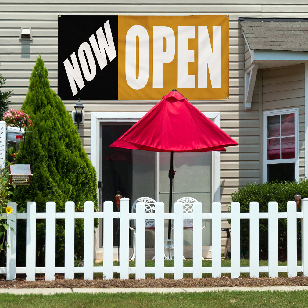 Vinyl Banner Multiple Sizes Now Open Business A Business Now Open Outdoor