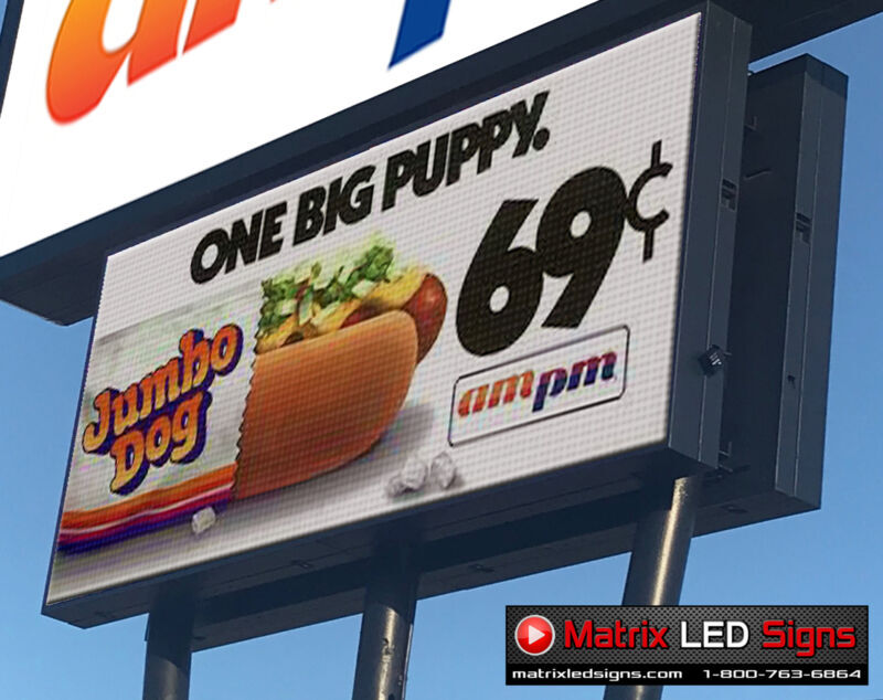 LED Sign Outdoor Single Sided LED Programmable Message Center 1 Sided Sign P6