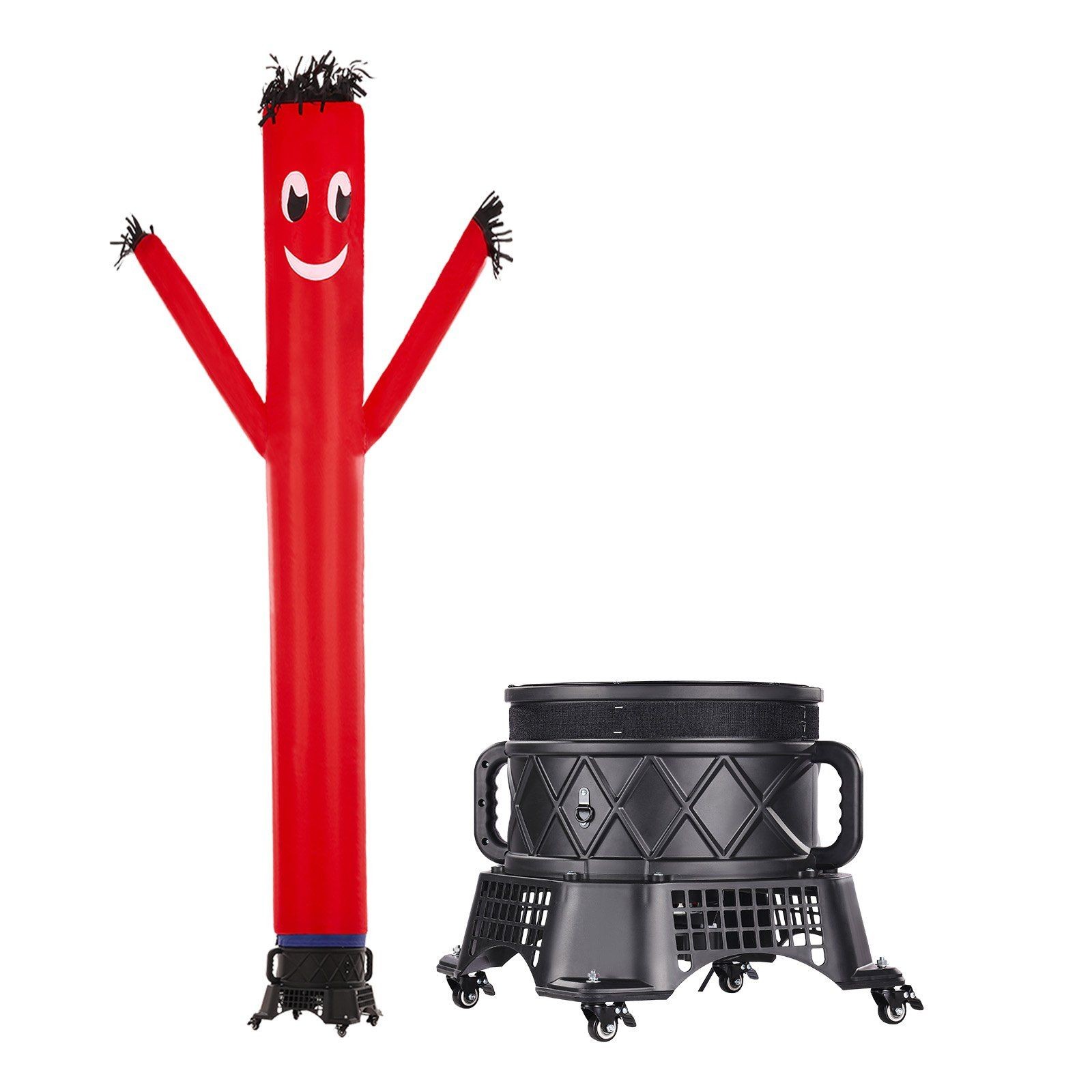 20ft Inflatable Tube Man + 1HP Blower, IPX3, Red, 190T Taffeta Fabric
