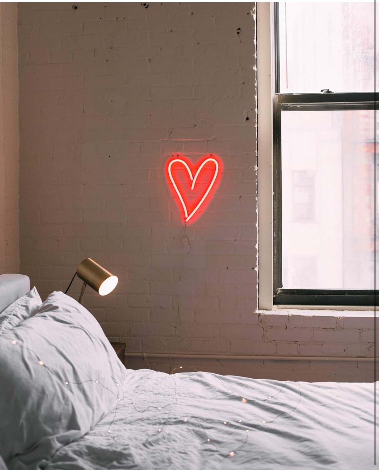 Heart LED Neon Light, Wall Hanging Room Decor, Red, 13.8 X 10.25 Inches, Clear C