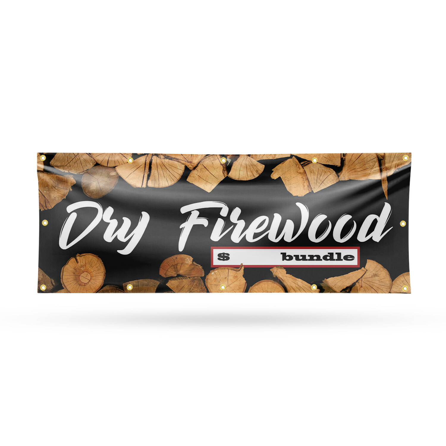 Dry Firewood Vinyl Banner Sign with Metal Grommets Heavy-Duty Single-Sided