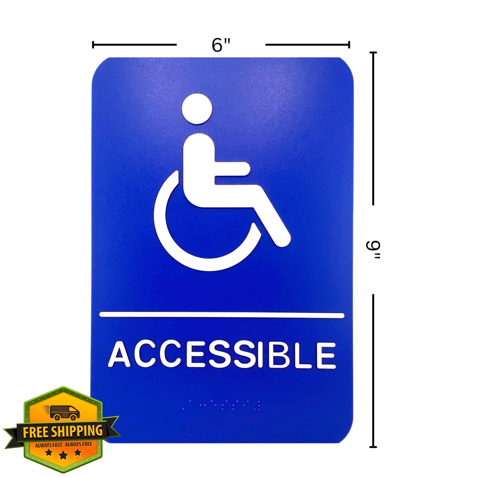Knupp Co. Blue/White 1 PK ADA Handicap Sign