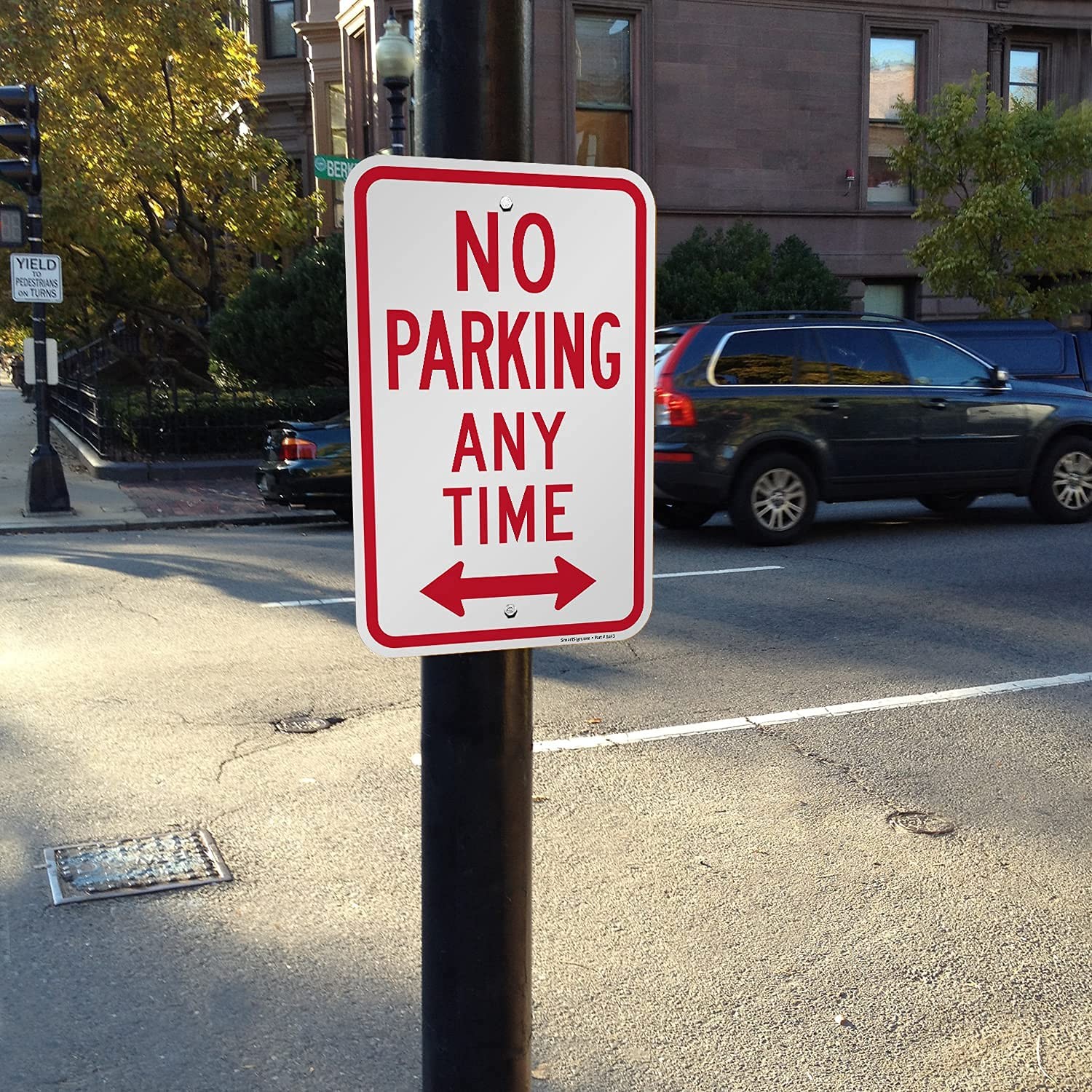 12×18 Inch Aluminum No Parking Any Time Safety Notice Hazard Metal Street Sign