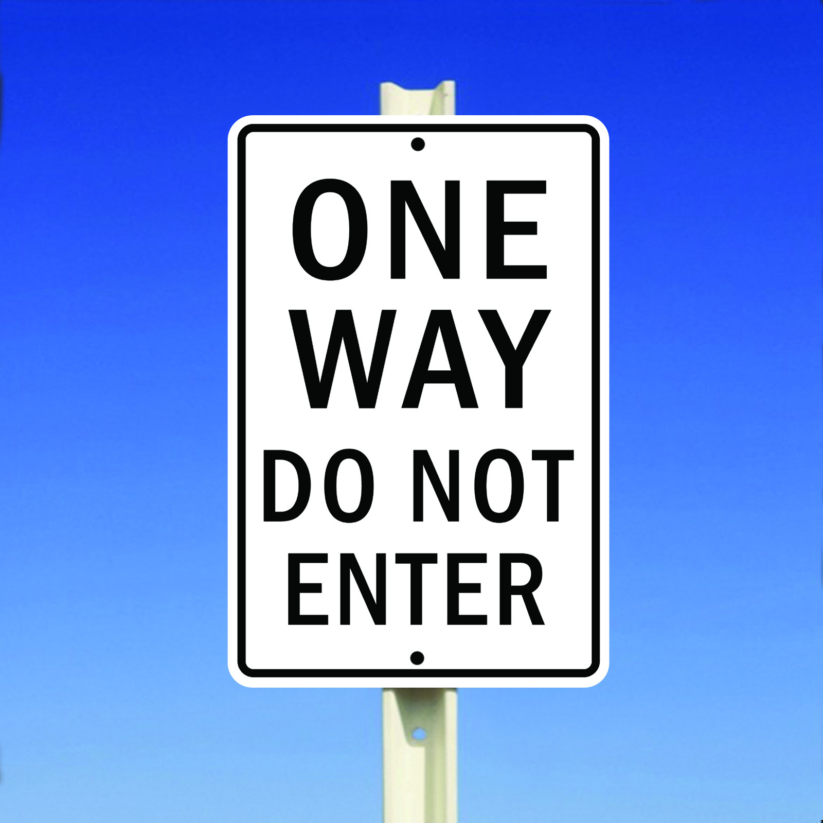 One Way Do Not Enter Street Traffic Aluminum Metal 8×12 Sign