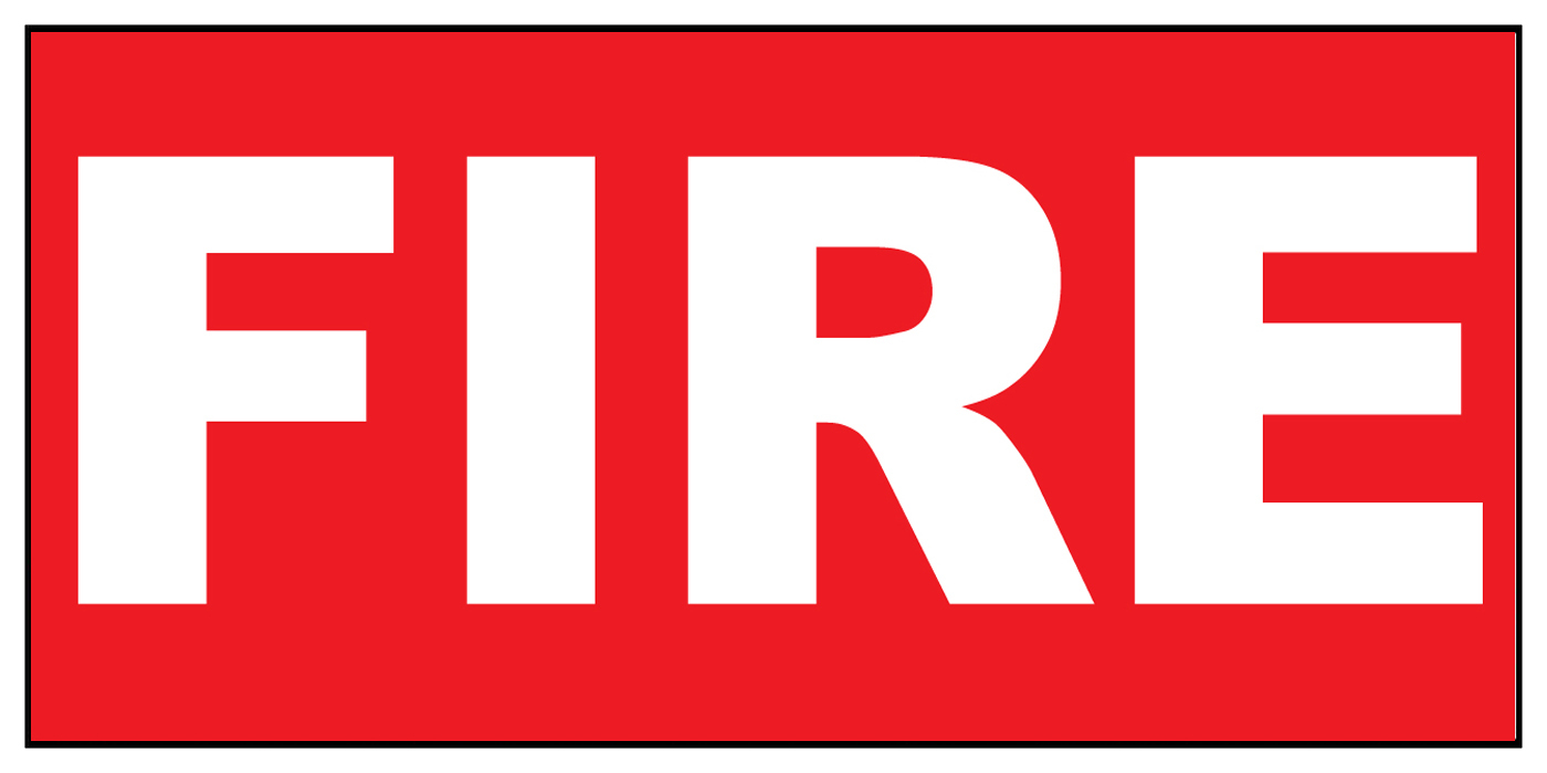 Fire Red Background Car Door Magnets Magnetic Signs-Qty 2