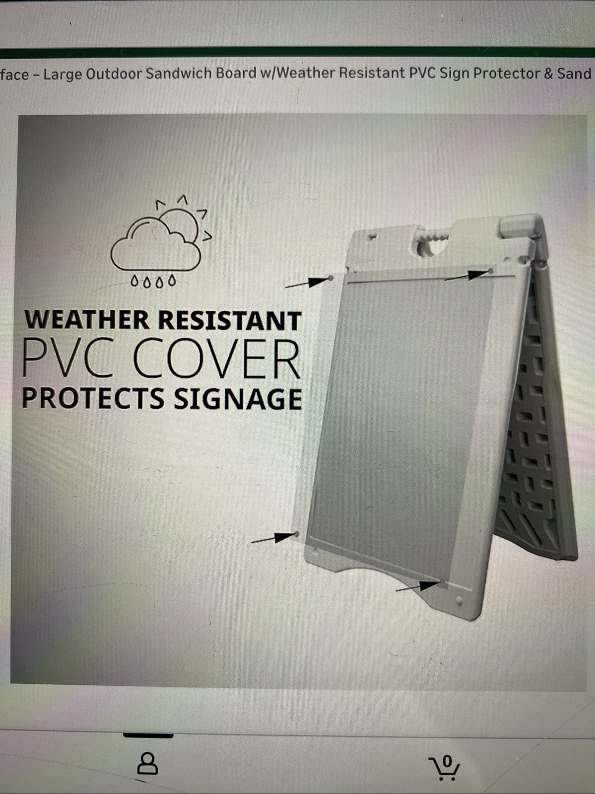 A-Frame Signboard 22”x28” Display Surface