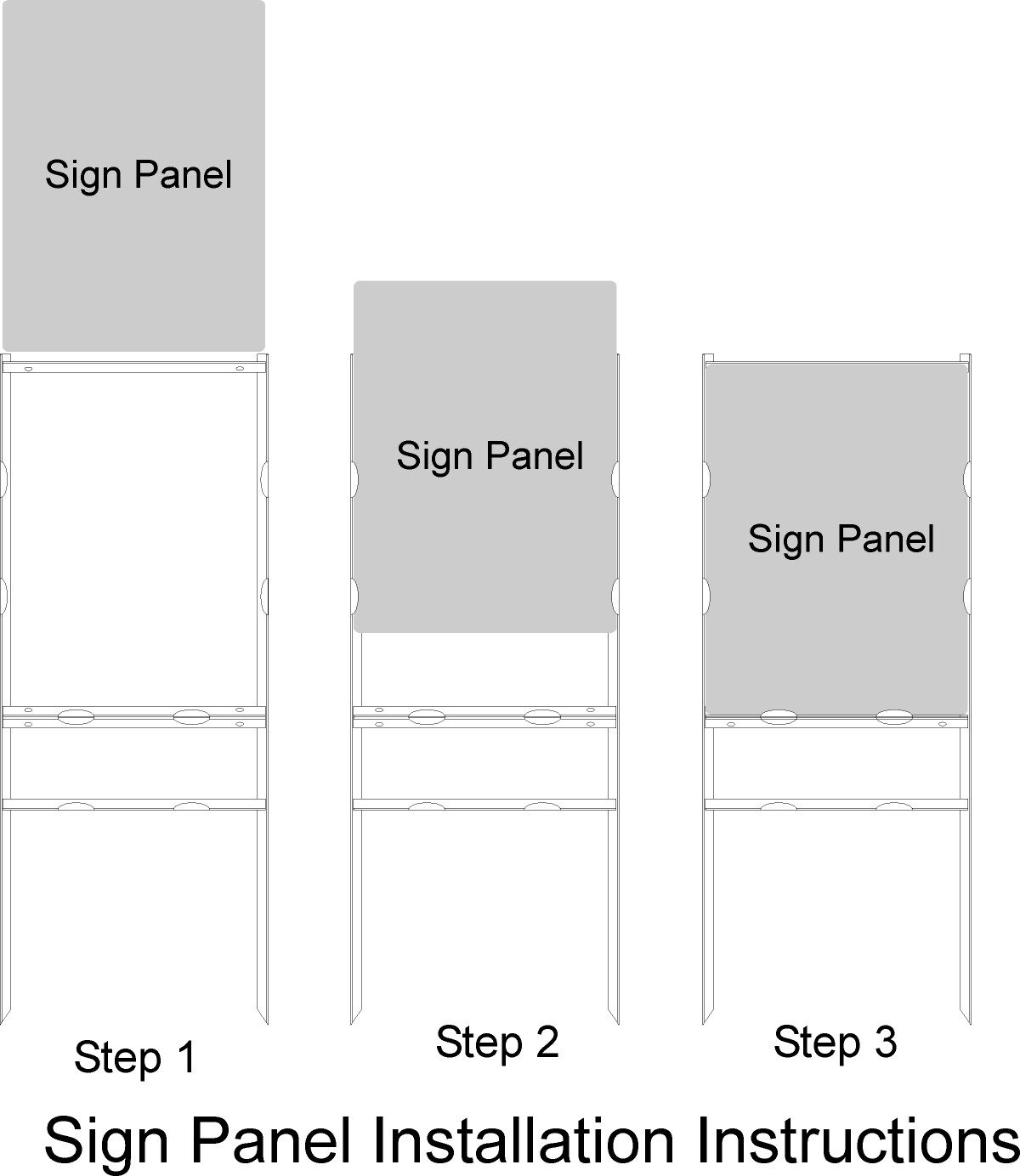 Real Estate Yard Sign Metal Frame, 24 x 18 Slide-In (1) Rider, Black (Pack of 1)