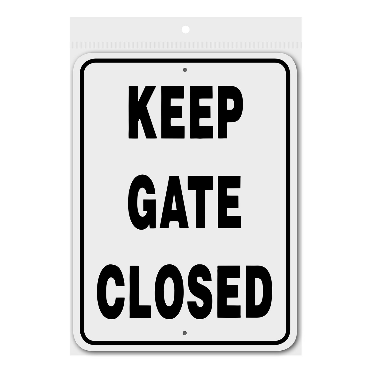 KEEP GATE CLOSED Sign Aluminum 9 in X 12 in #3245304