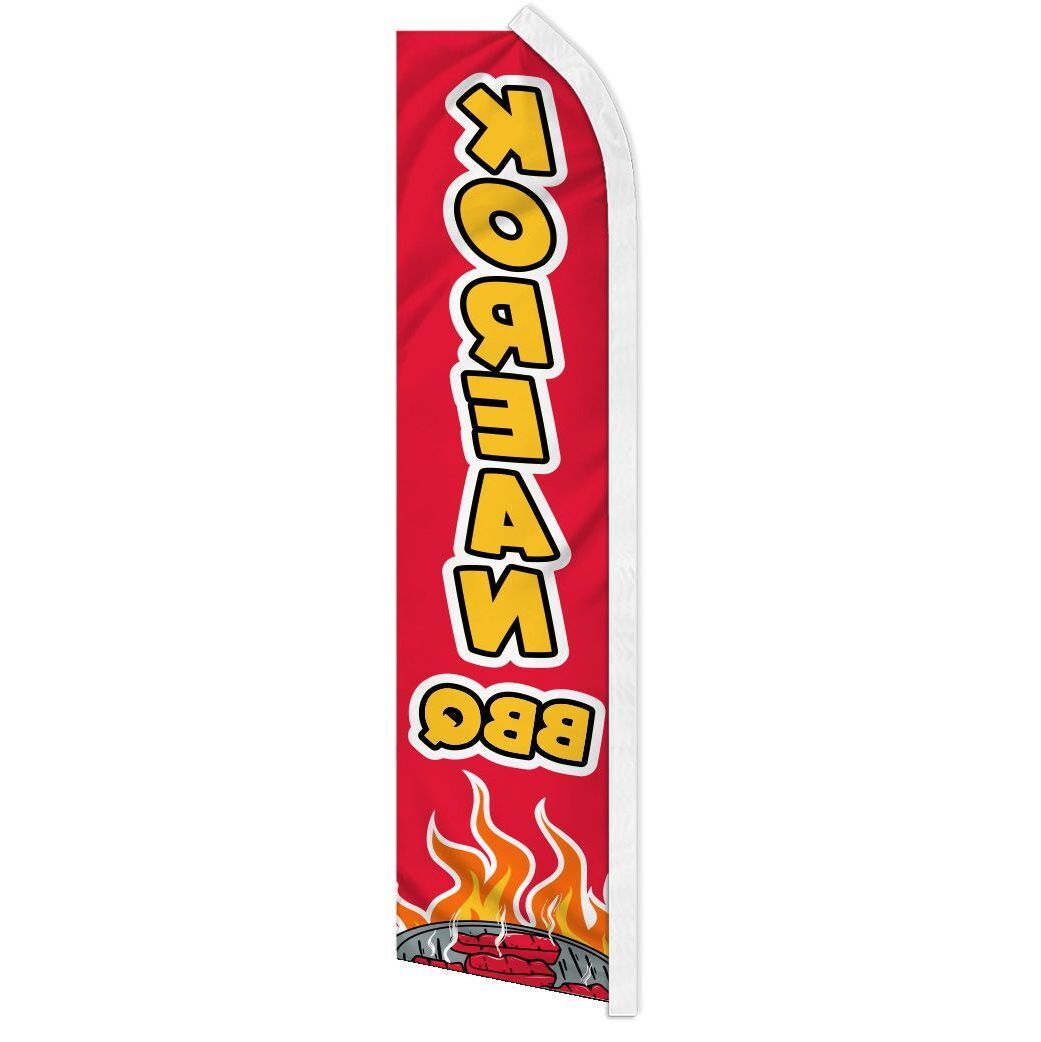 “KOREAN BBQ” advertising super flag swooper banner business grill meat barbecue