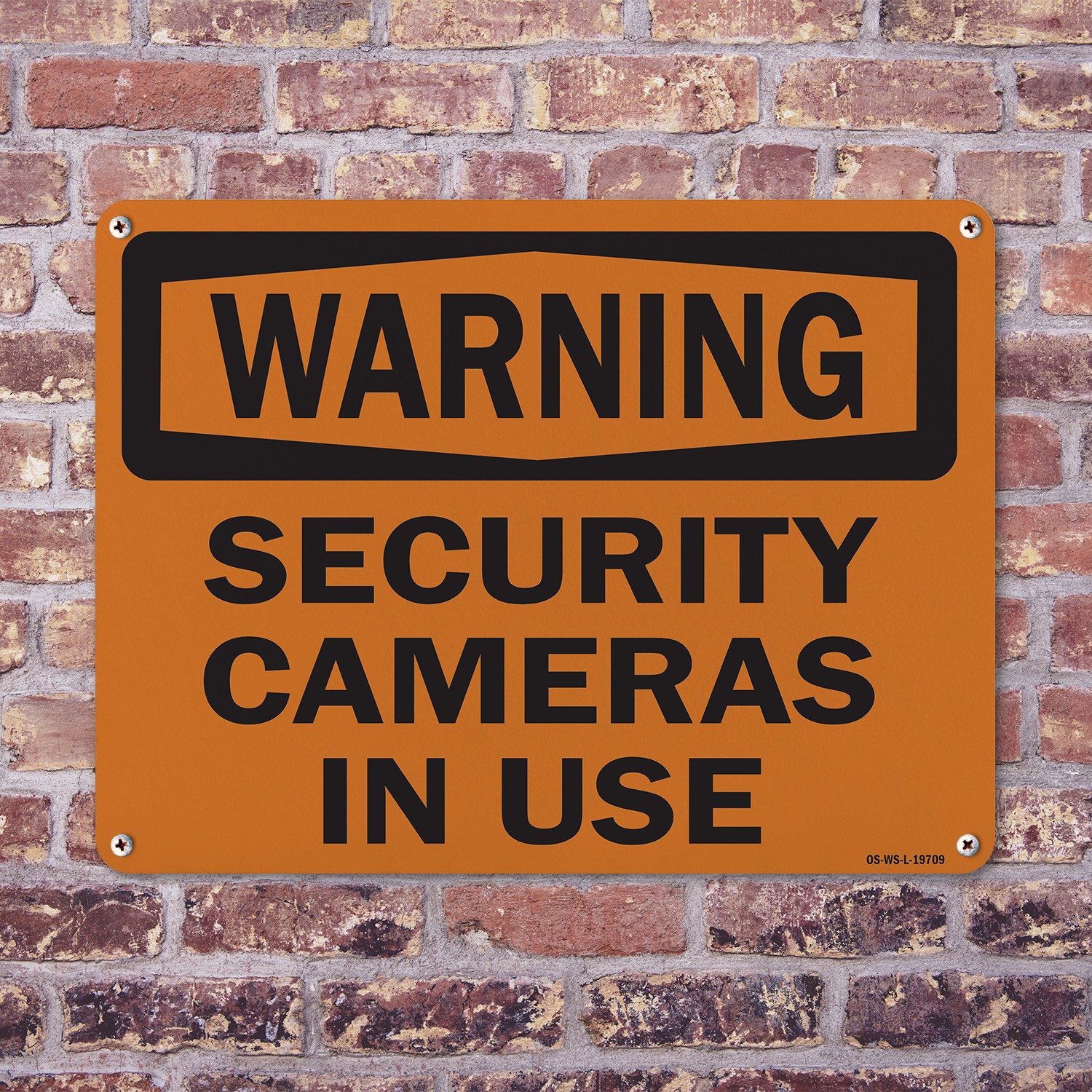 Security Cameras In Use OSHA Warning Sign Metal, Plastic, Decal – 5 or 10 Pack